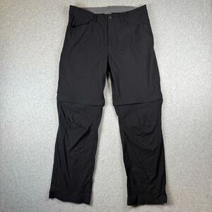 Eddie Bauer convertible tech pants mens 34x30 black hiking outdoors gorpcore